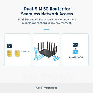 SIM 카드가있는 고성능 5G WiFi 6E 7 라우터 VR AR 응용 프로그램 대용량 파일 전송 - Product Image 2