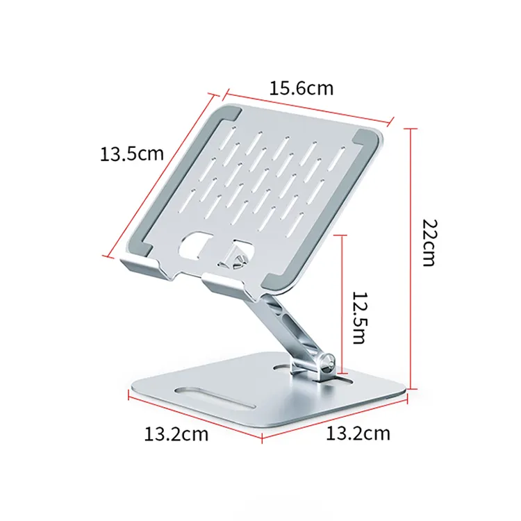 Suporte de mesa dobrável ajustável para tablet pc, suporte portátil plano de aço carbono, suporte de silicone para tablet, suporte de mesa ajustável mais vendido