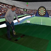Salle de badminton de simulation de sport interactive multi-personnes de Projection 3D intelligente d'intérieur professionnelle pour les parcs d'aventure