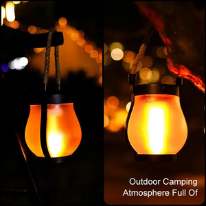 Lampe à flamme LED étanche IP65 Wolongmountain, alimentée par énergie solaire, lanterne suspendue pour jardin et camping - Product Image 3