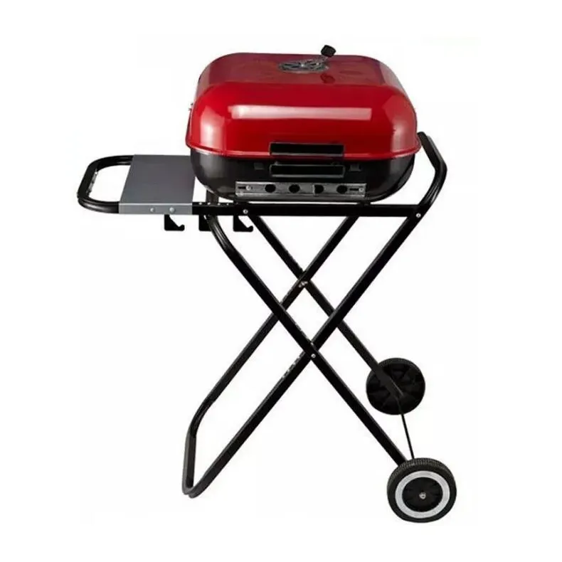 Draagbare Opvouwbare Gas Elektronische Outdoor Camping Barbecue Bbq Grills Met Trolley