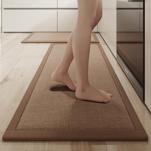 Tapis de cuisine rectangulaire en chanvre Sally, anti-fatigue, imperméable, antidérapant, résistant aux taches, lavable, pour restaurant et cuisine - Product Image 2