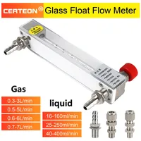 LZB-4WB Glass Rotameter Variable Area Flow Meter for Air Nitrogen Hydrogen Oxygen Liquid Laboratory Gas Analysis Testing