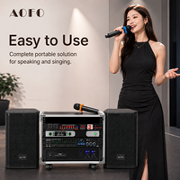 AOFO Profesyonel PA Ses Sistemi Komple 8U Rack Kablosuz Mikrofon 600W Güç Amplifikatörü Hoparlör Seti KTV Konferanslar İçin
