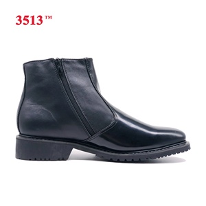 China Top Quality <strong>Black</strong> Patent Leather Ankle <strong>Boots</strong> for <strong>Men</strong> chelsea <strong>Boots</strong> with Zipper - Product Image 3