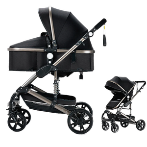 <span class=keywords><strong>Poussette</strong></span> 2-en-1 homologuée EN1888 avec siège auto, vue panoramique, cadre pliable en alliage d'aluminium pour bébés de 0 à 3 ans - Product Image 1