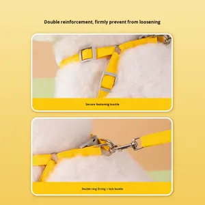 शरद ऋतु सर्दियों की बनियान शैली गर्म छोटे पिल्ला बिचोन छाती का उपयोग बिल्ली कुत्ते की चेन चलना कुत्ते की लश - Product Image 6