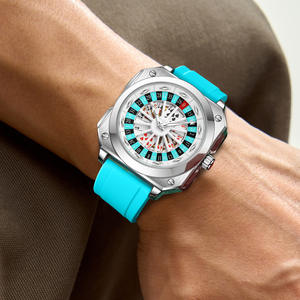 <span class=keywords><strong>Montre</strong></span> à quartz pour homme tendance, design roulette de casino, bracelet en silicone, étanche, <span class=keywords><strong>montre</strong></span> décontractée pour affaires, Relogio - Product Image 5
