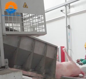 Équipement d'abattage de porcs : Étourdisseur électrique à trois points en acier inoxydable, machine d'étourdissement automatique avec supports pour tête, cœur et ventre - Product Image 6