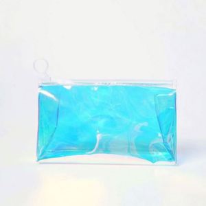 Luxury Elegant Holographic PVC Ziplock <b>Bag</b> with Metal Zipper for Clothing <b>Makeup</b> Gemstone Jewelry and Necklaces Storage Aseptic - Product Image 5