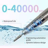 Machine à ongles de bureau antidérapante 75W avec moteur sans balais rechargeable par USB 0-30000 tr/min, outil professionnel en métal pour manucure