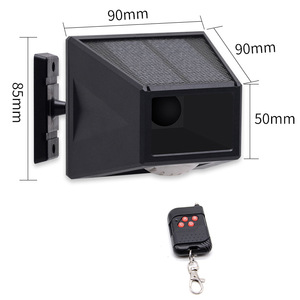 Lampe d'alarme solaire extérieure avec détecteur de mouvement infrarouge, alarme sonore à distance, lumière d'avertissement de sécurité avec détecteur PIR - Product Image 4