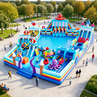 Équipement de jeu extérieur pour enfants, aire de jeux gonflable aquatique, château gonflable pour enfants avec toboggan aquatique et piscine, jeux aquatiques personnalisés