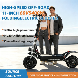 Bicicleta Eléctrica Plegable para Adultos AFTFA de 11 Pulgadas, Alta Velocidad, Todoterreno, Doble Tracción, 60V 5400W, Inteligente, de Aleación de Aluminio, Venta al Por Mayor - Product Image 1