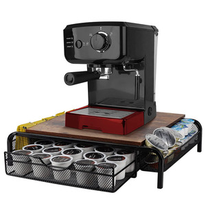 Tùy Chỉnh Cà phê phụ kiện 2 tầng cà phê Bar Station Organizer OEM ODM kim loại lưới Cà phê Pod lưu trữ ngăn kéo cho k ly chủ - Product Image 5