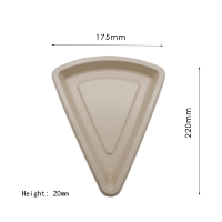 Plateau à pizza écologique Triangle bagasse compostable