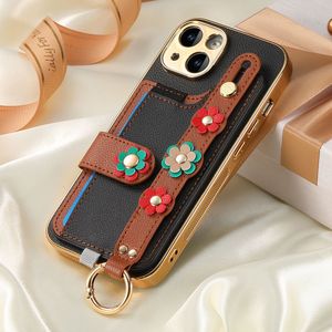 Tarjetero Magnético Electrochapado con Anillo para iPhone, de Cuero PU, Elegante, para Regalo y Tarjetas de Visita, Sin Cierre - Product Image 1