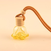 Bouteille de parfum de voiture vide de 6ml en forme de rose noire dégradée de luxe