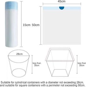 Huamaohengchun60 Count White Drawstring Bags for Home Use Thickened Bags Small Drawstring Bag for Bathroom, <b>Bedroom</b> - Product Image 6