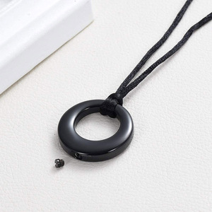 Nouveau Collier Urne Cercle de Vie en Acier Inoxydable, Pendentif Bouteille de Parfum Ouvrable, Bijou Commémoratif pour Cendres d'Animaux ou Humains - Product Image 3