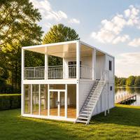 Casa Prefabbricata Resort a 2 Piani, Casa Container Modulare Mobile, Ufficio Container Prefabbricato Smontabile