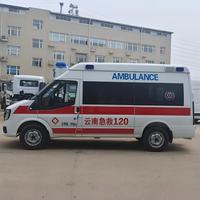 Ambulance d'urgence JMC pour hôpital, ambulance médicale de surveillance et de sauvetage des patients avec 4 bouteilles d'oxygène de 40L