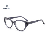 Montures de lunettes en acétate tendance Flowerfour avec logo personnalisé, lunettes optiques pour adultes unisexes, lunettes à monture complète