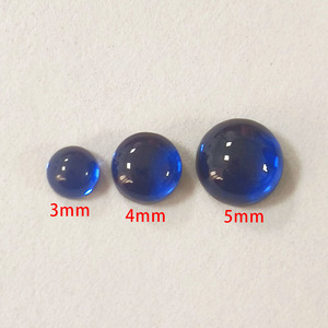 Cabujón Redondo de Espinela Sintética, Tamaños de 3mm a 5mm, 113 #   Gema de espinela azul para la fabricación de joyas - Product Image 3