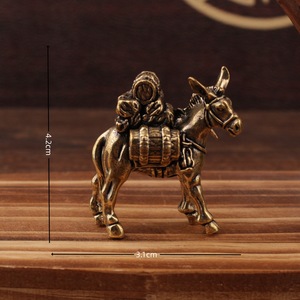 Brass Walking Donkey Figurine <b>Small</b> Home Desktop <b>Ornament</b> Animal Shape Decorative Object Gift Souvenir - Product Image 4