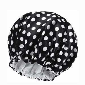 Bonnet de Douche Luxe Multifonctionnel Écologique en Plastique Satiné Épais et Imperméable pour Femme, Idéal Spa, Salon et Salle de Bain - Product Image 1