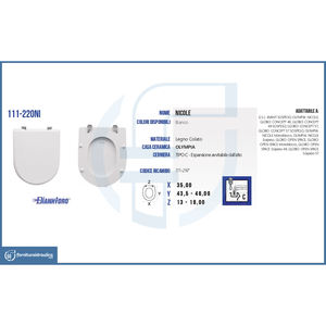 Couvre-siège de toilette en plastique Olympia Nicole Vase, personnalisé, gaufré, absorption douce - Product Image 5