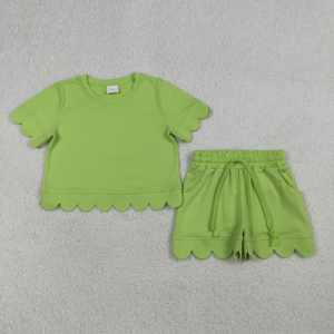 Conjuntos de Ropa Casual para Niñas RTS Boutique Sister, Estampados Coloridos, Primavera Otoño, Algodón Transpirable, Shorts con Borde Festoneado, Ropa Infantil - Product Image 4