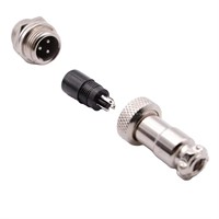 Connecteur d'aviation étanche GX12 GX16, 2-6 broches, prise de câble électrique ronde en métal à montage sur panneau