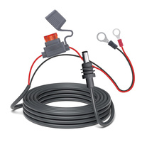 Câble d'alimentation directe Starlink Mini, 5m/16,4ft, 18 AWG avec porte-fusible, 12V-48V, bornes annulaires pour VR/Bateau/Solaire.