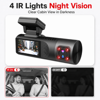 VIEVGUARB VS105E Caméra embarquée 3 objectifs 1440P (avant, intérieur, arrière) avec écran LCD 1,97 pouces et vision nocturne