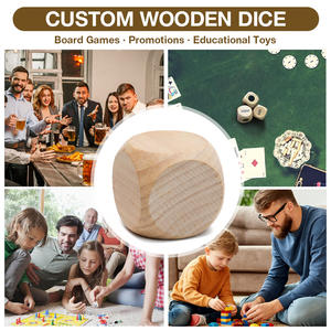 Dés en bois polyédriques sur le thème alimentaire, ensemble personnalisé, écologique, pour les décisions culinaires, les soirées de jeu en famille et les jeux de choix de table – Approvisionnement direct usine - Product Image 4