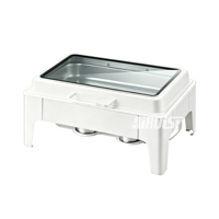 Peralatan Restoran AIRUISI, Semua Wadah Pemanas Makanan Putih, Perlengkapan Katering Buffet, Set Wadah Pemanas Makanan Hidrolik Stainless Steel