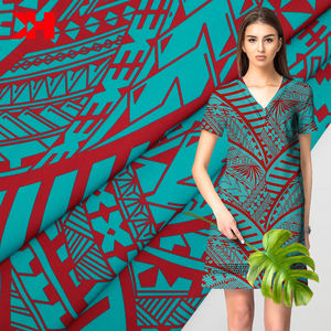 Échantillon Gratuit : Tissu Tropical Imprimé Motif Polynésien pour Robe - Product Image 1