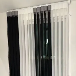 Luxury White Dreamlike Vertical Blinds Curtain Roller Motor screens & room dividers for interior for hotel