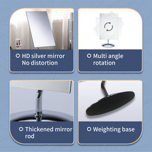 Fashionable Table Single Sided <b>Desk</b> Silver Countertop <b>Mirror</b> Metal Makeup Cosmetic <b>Mirror</b> - Product Image 2