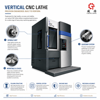 Torno CNC de Alta Precisión para Metal con Sistema de Transporte de Virutas y Refrigeración, Torno CNC Vertical