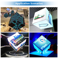 Cubo magico creativo per esterni con LED per interni a cubi di visualizzazione Video da parete 90 gradi con cubo ad angolo a LED