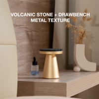 Diffuseur d'arômes de luxe en métal doré, sans eau, à base de roche volcanique, diffuseur de parfum silencieux pour la maison
