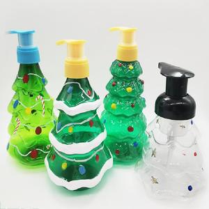 Bán buôn tùy chỉnh thực hiện đặc biệt có hình dạng lỏng Gel tắm dầu gội rửa tay xà phòng chai Cây giáng sinh chai nhựa - Product Image 2