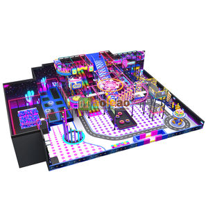 حديقة ألعاب داخلية مستقبلية بتصميم سايبر نيون من أولايو، منطقة ترامبولين خيالية مع زلاجات ثلج جاف ومناطق تفاعلية بسعة تزيد عن 500 كجم - Product Image 1