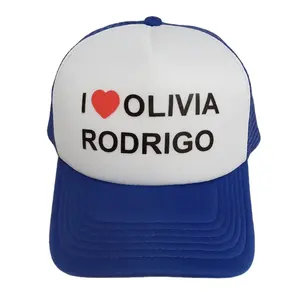 Gorra clásica de camionero de espuma para hombre y mujer, gorro de malla liso de dos tonos, color blanco, correa ajustable, peso ligero