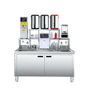 Factory Various Of bubble Tea machine Preparing Working Station Table Counter Milk Tea Counter