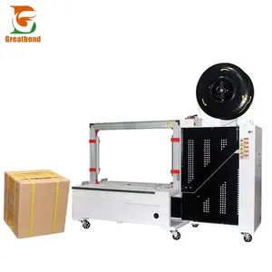 Factory Customize Multifunction Packing Box Case Cardboard Low Table Side Bundling Strapping Machine With Conveyor Line For Sale