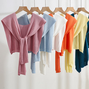 ฤดูใบไม้ร่วงและฤดูหนาวถักผ้าพันคอขนาดเล็กที่อบอุ่นและสะดวกสบายผ้าคลุมไหล่บริสุทธิ์ - Product Image 2