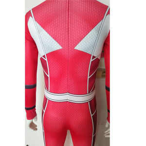 Costume de cosplay Power Rangers, combinaison rouge et bleue unisexe, costume d'anime complet - Product Image 2